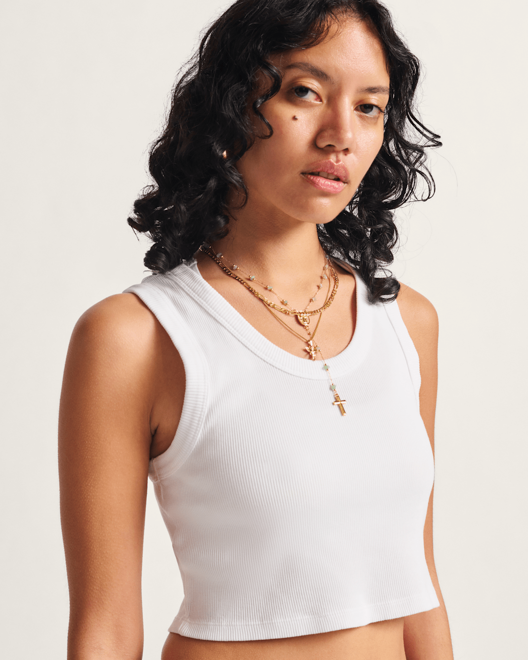Drew Rib Tank Top in White | Vans outlet