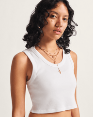 Drew Rib Tank Top in White | Vans outlet