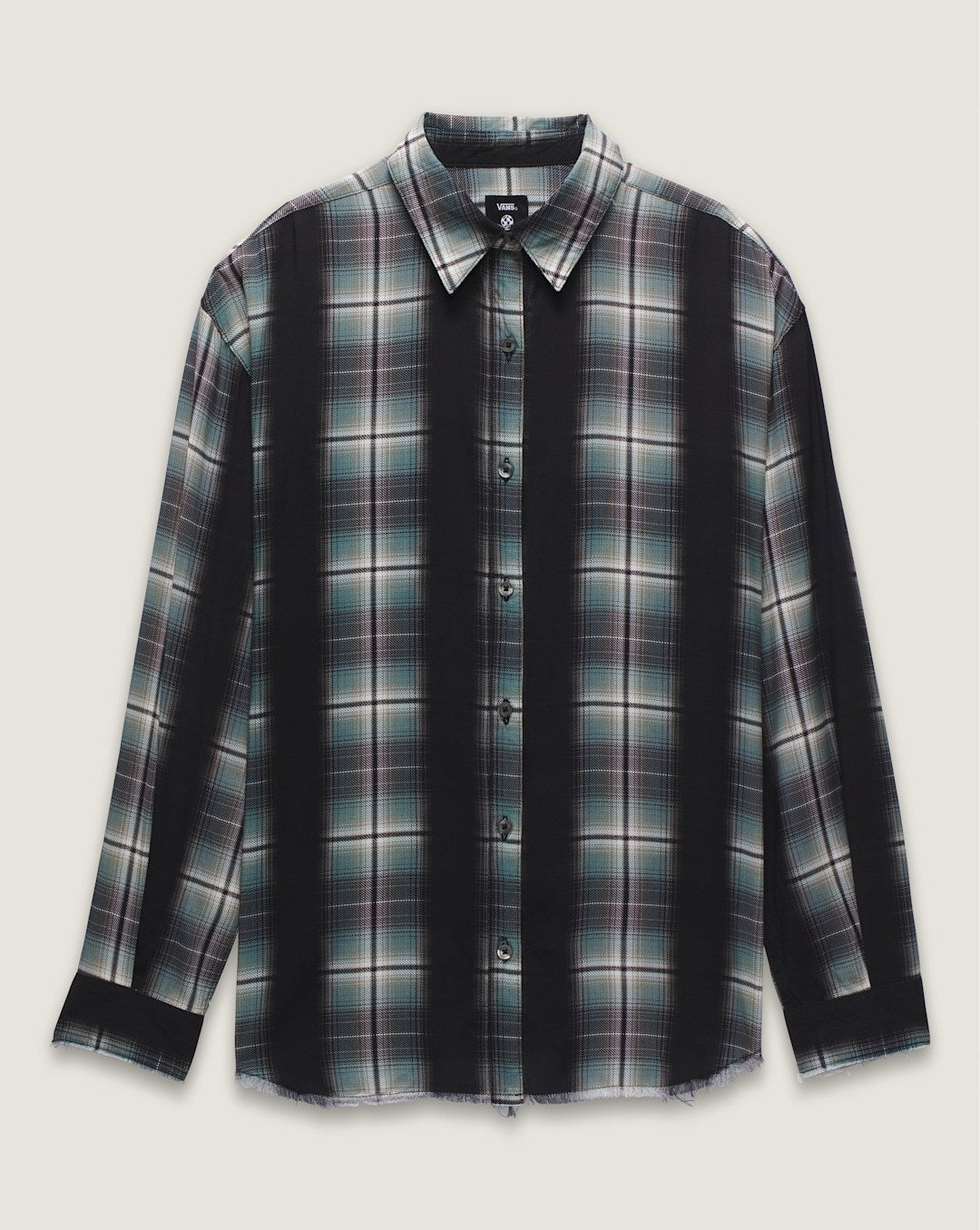 Gillian Plaid Button Up Shirt in Black / Grey / Blue | Vans online