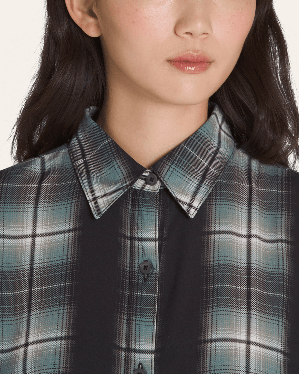 Gillian Plaid Button Up Shirt in Black / Grey / Blue | Vans online