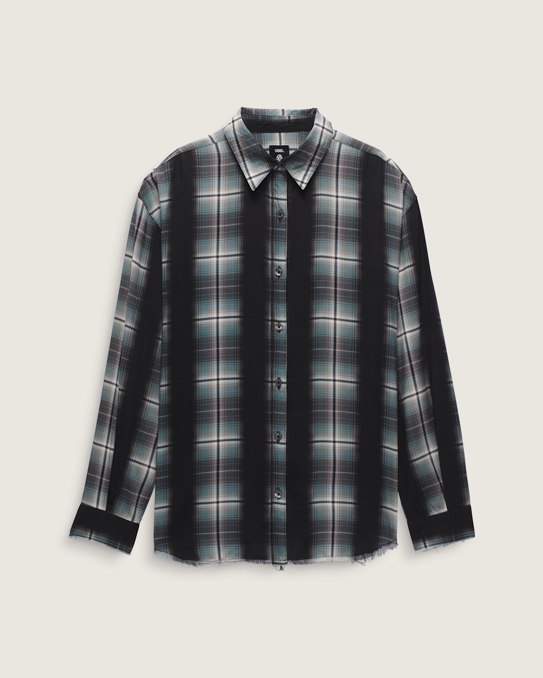 Gillian Plaid Button Up Shirt in Black / Grey / Blue | Vans online