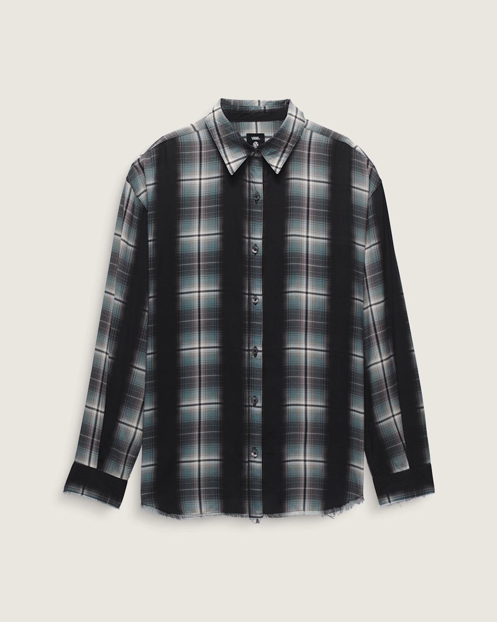 Gillian Plaid Button Up Shirt in Black / Grey / Blue | Vans online