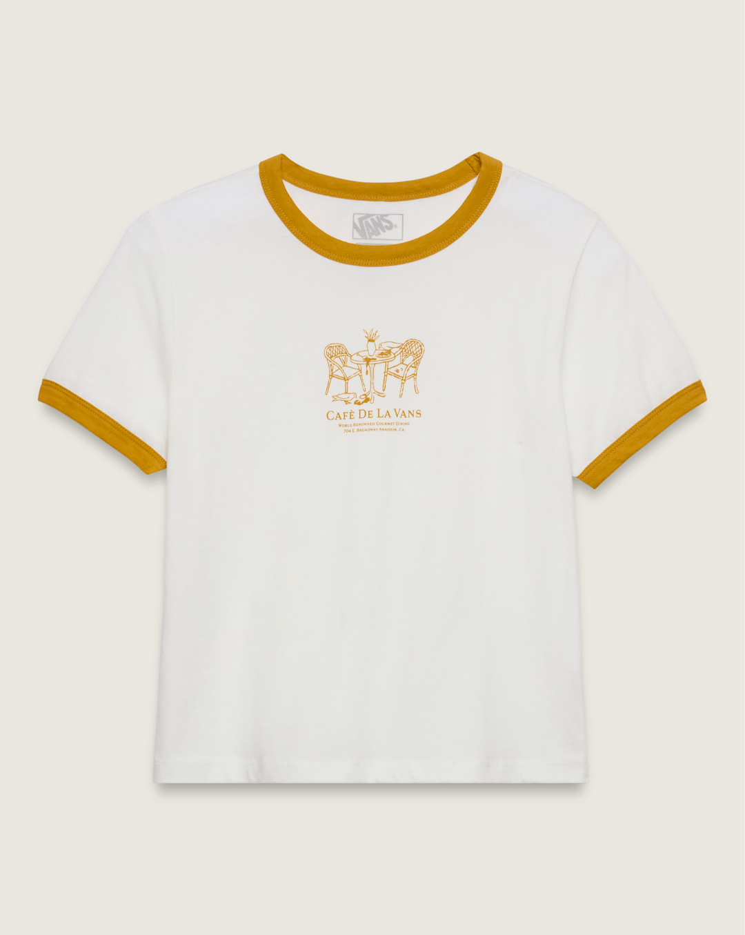 De La Vans Ringer T-Shirt in Lemon / Mustard Yellow | Vans on sale