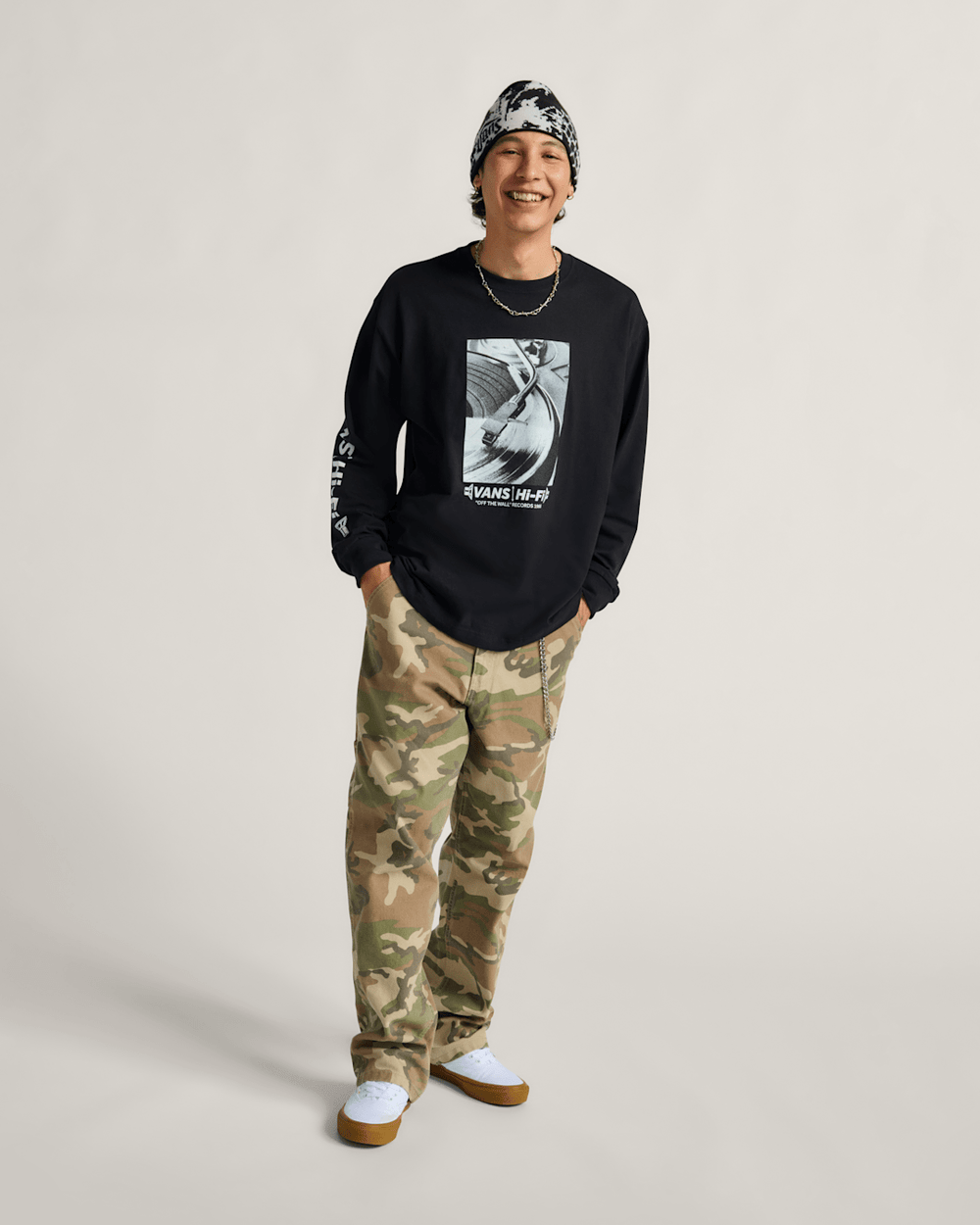 Drill Chore Carpenter Loose Denim Pants in Vintage Camo Black | Vans near me