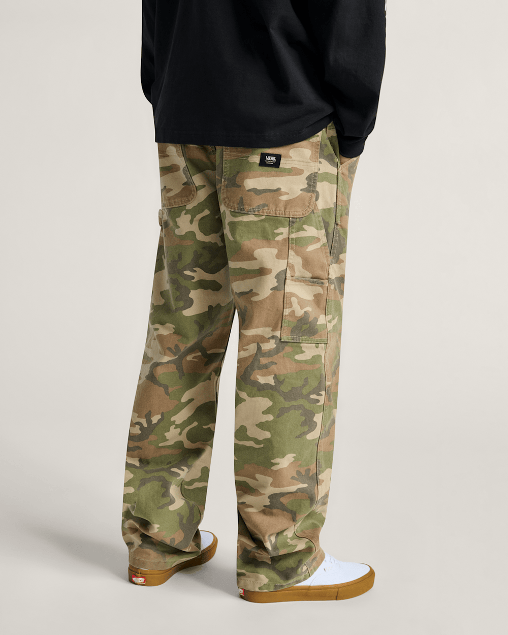 Drill Chore Carpenter Loose Denim Pants in Vintage Camo Black | Vans near me