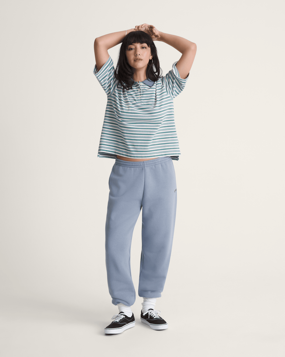 Salton Fleece Jogger Pants in Glacial Slate Blue | Vans sale