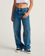 Sirelle Embroidered Denim Pants in Vintage Indigo Blue | Vans outlet