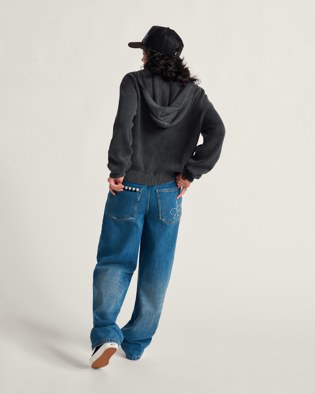 Sirelle Embroidered Denim Pants in Vintage Indigo Blue | Vans outlet