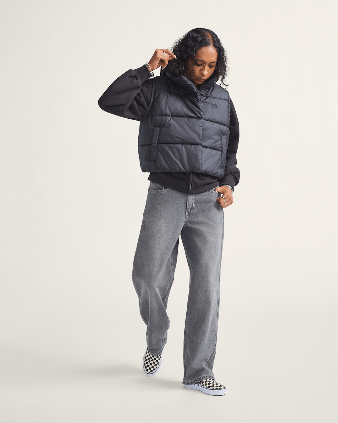 Sirelle 5 Pocket Puddle Pants in Wash Grey | Vans sale