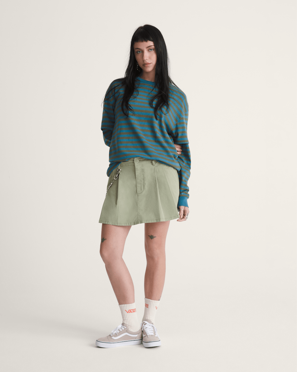 Authentic Chino Mini Skirt in Soft Sage Green | Vans near me