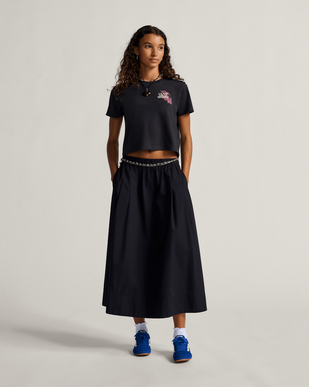 Francesca Full Skirt in Black | Vans discount
