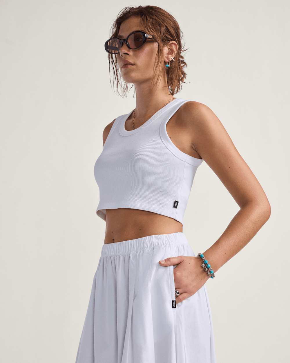 Francesca Full Skirt in White | Vans near me