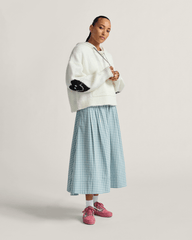Francesca Full Plaid Skirt in Blue / White | Vans on sale