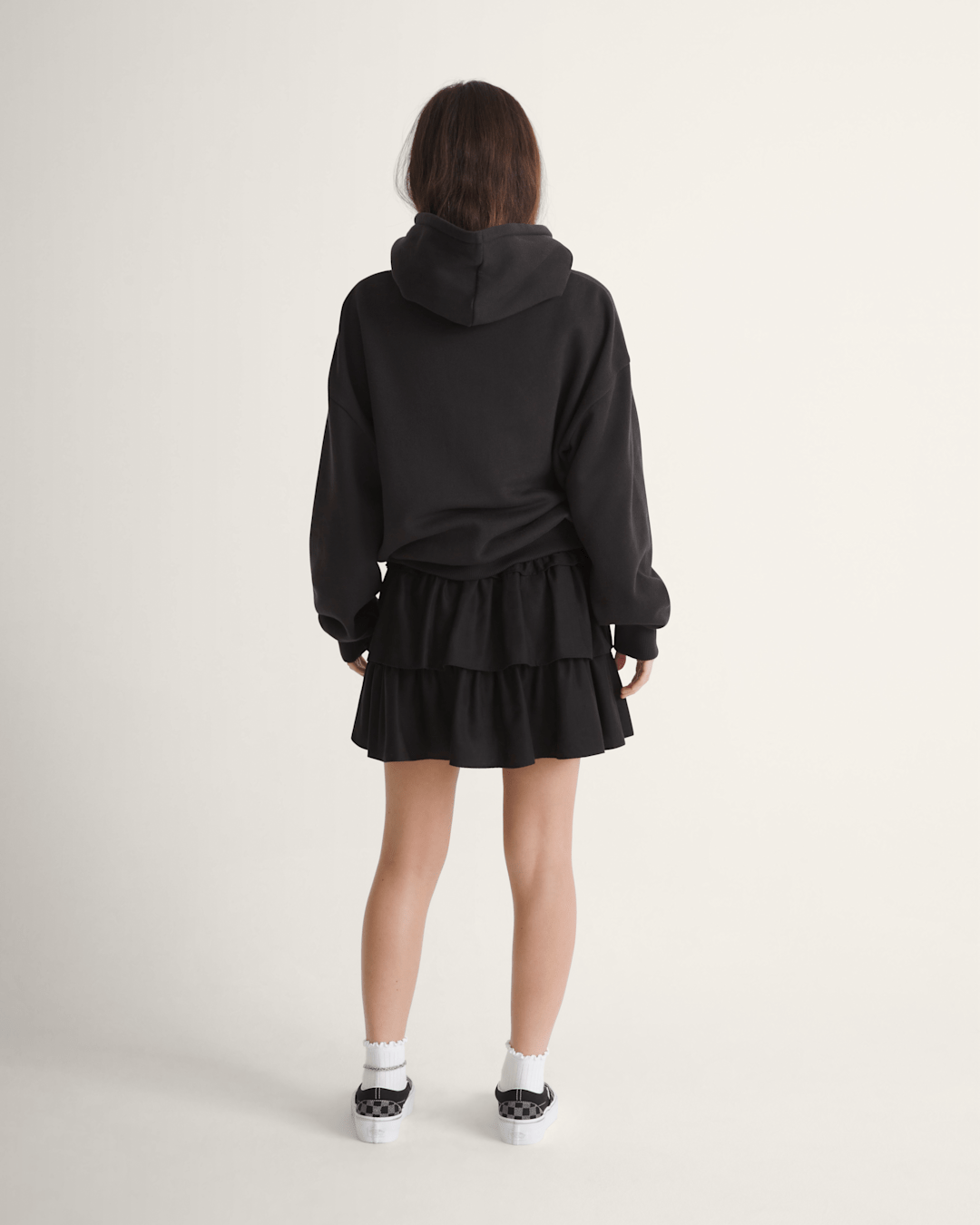 Ava Tiered Mini Skirt in Black | Vans discount