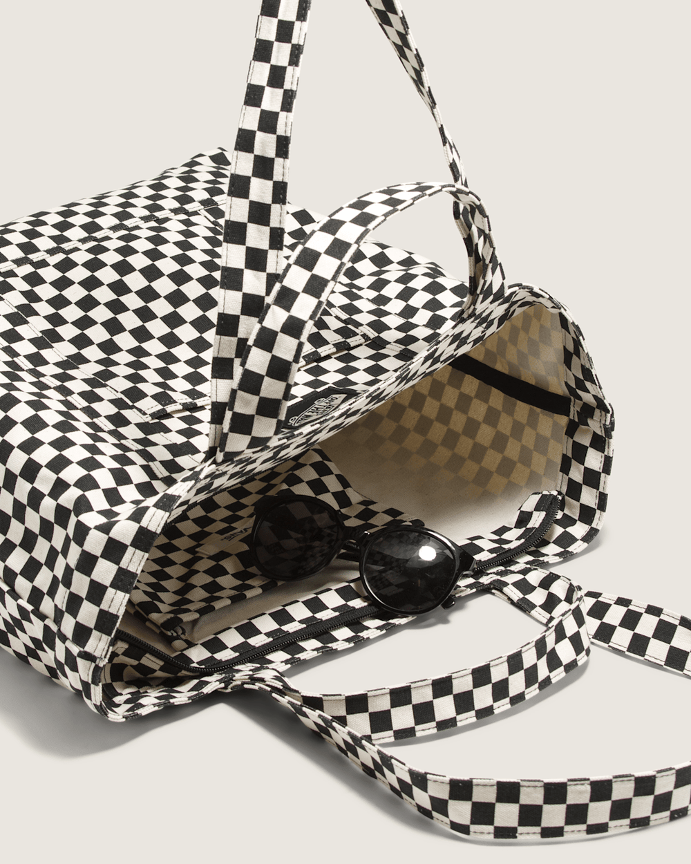 Tell All Zip Tote Bag in Checkerboard Black | Vans on sale