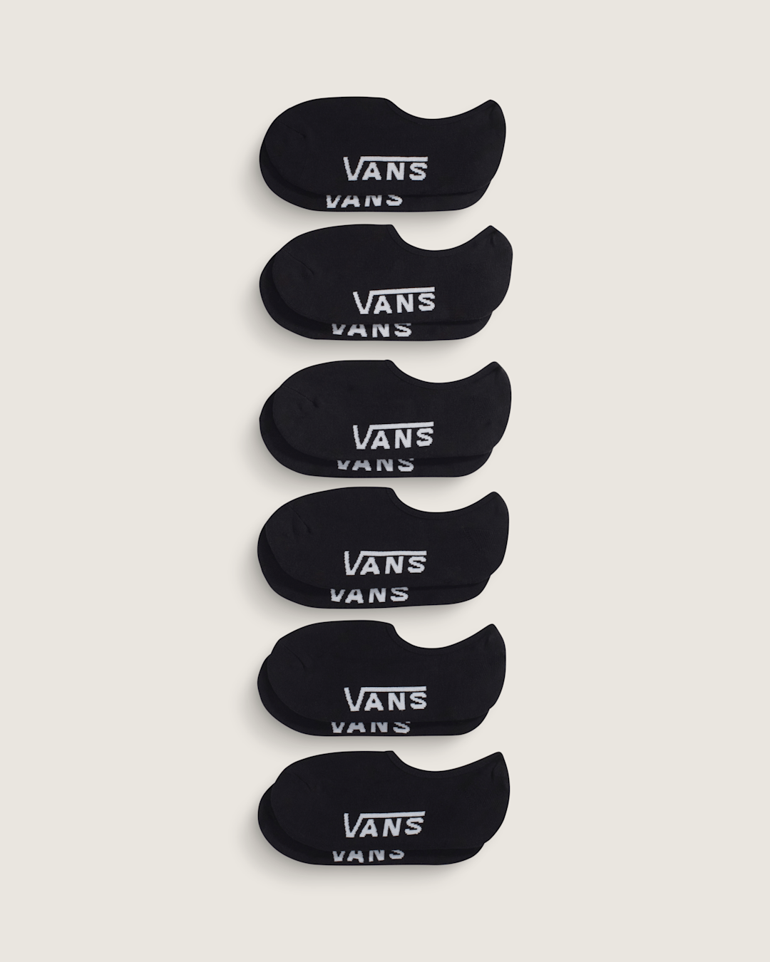 Classic No Show Socks 6-Pack in Black | Vans outlet