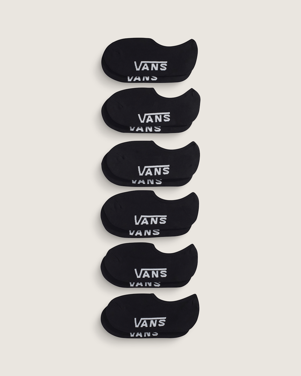 Classic No Show Socks 6-Pack in Black | Vans outlet