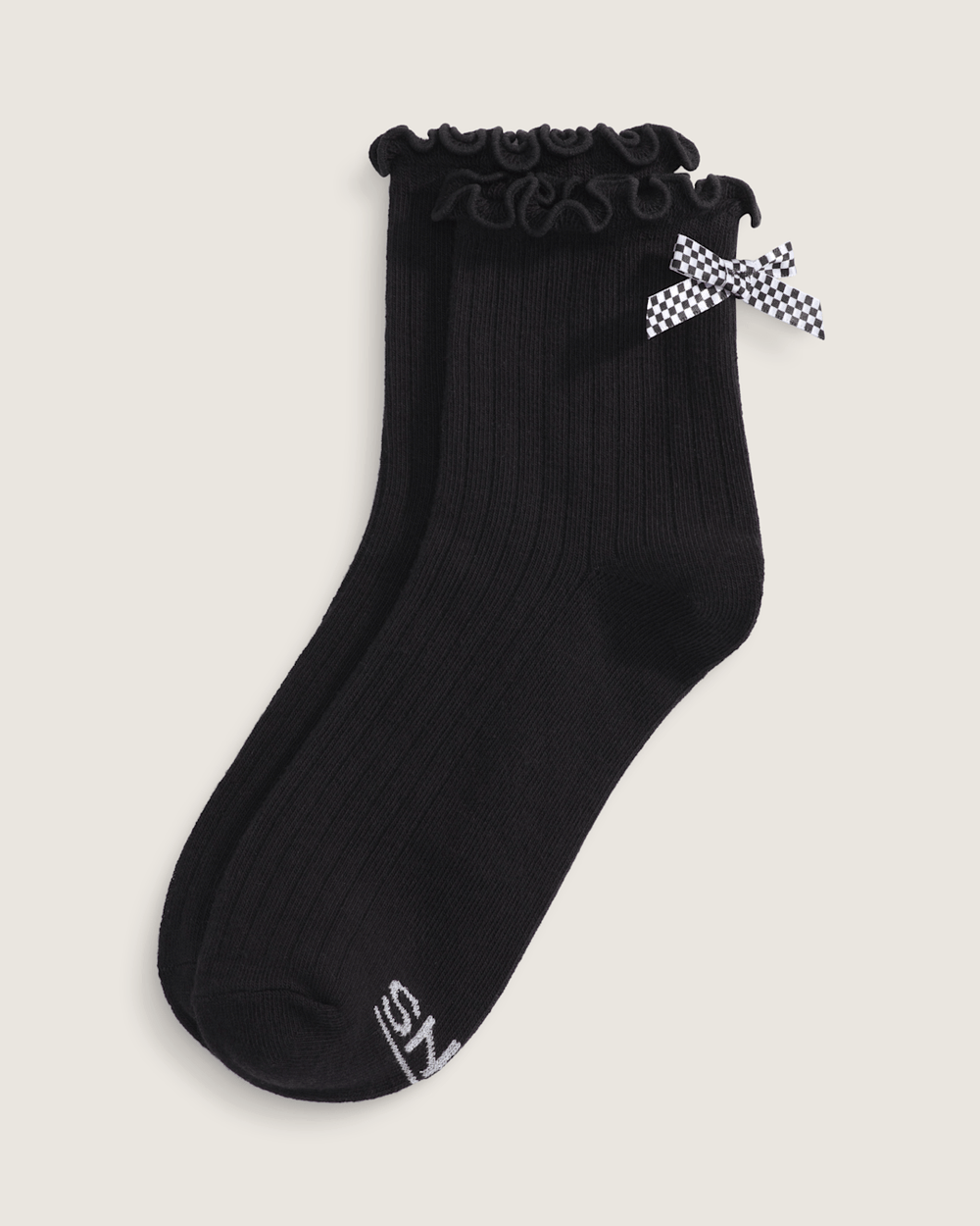 Bow Back Crew Socks in Black | Vans near me
