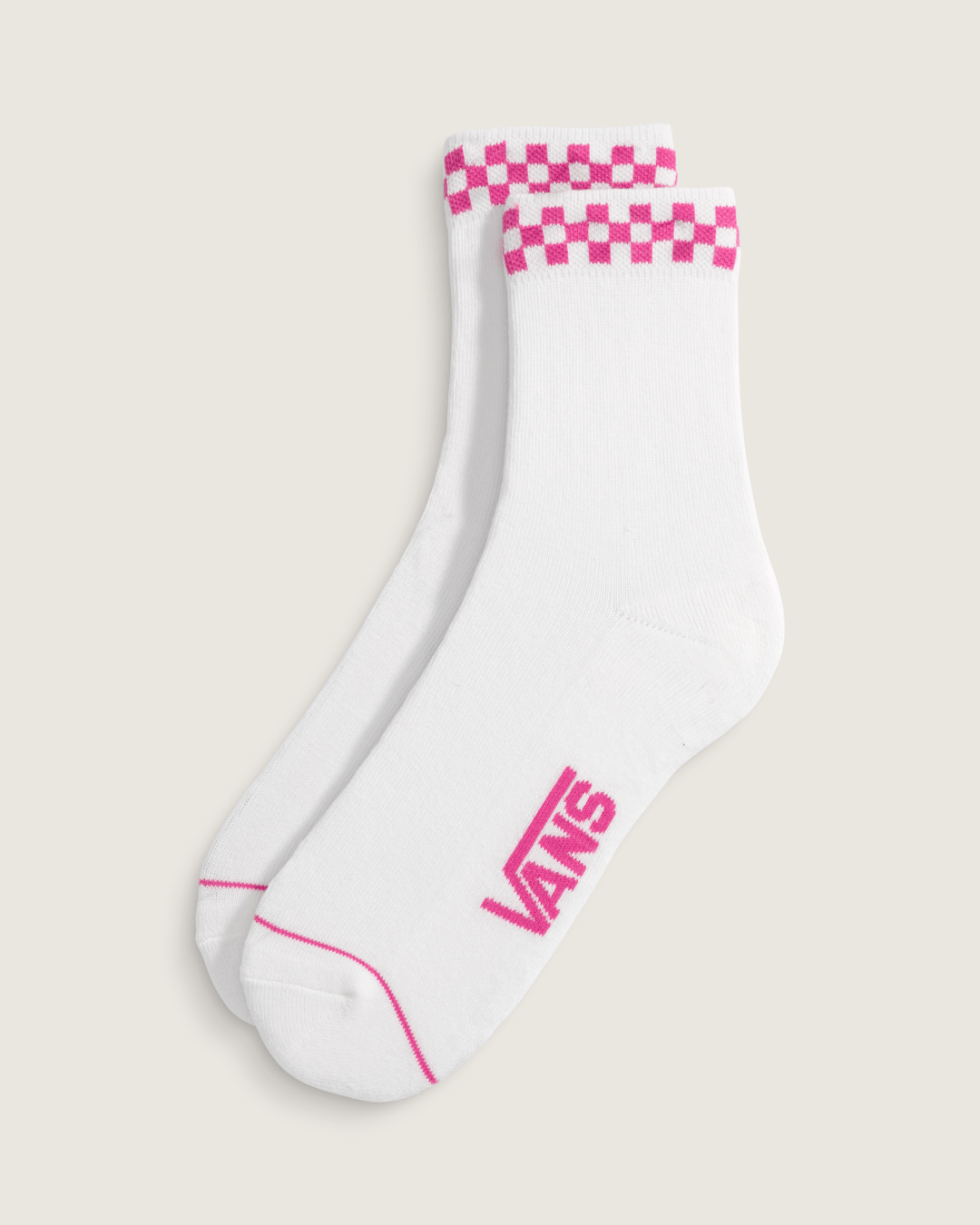 Peek-A-Check Half Crew Socks in Raspberry Rose Pink | Vans near me