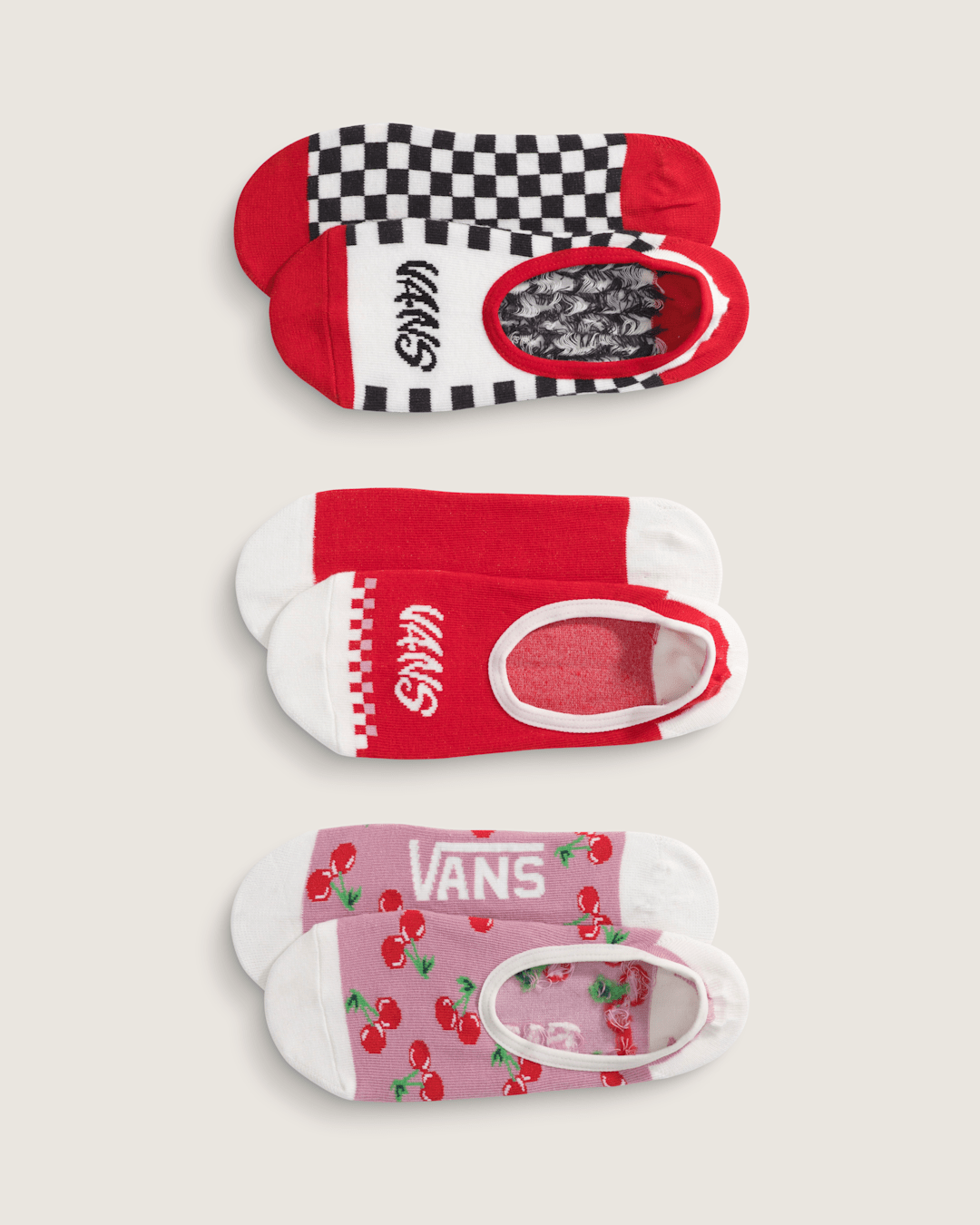 Printed Canoodle Socks 3-Pack in Racing Red | Vans sale