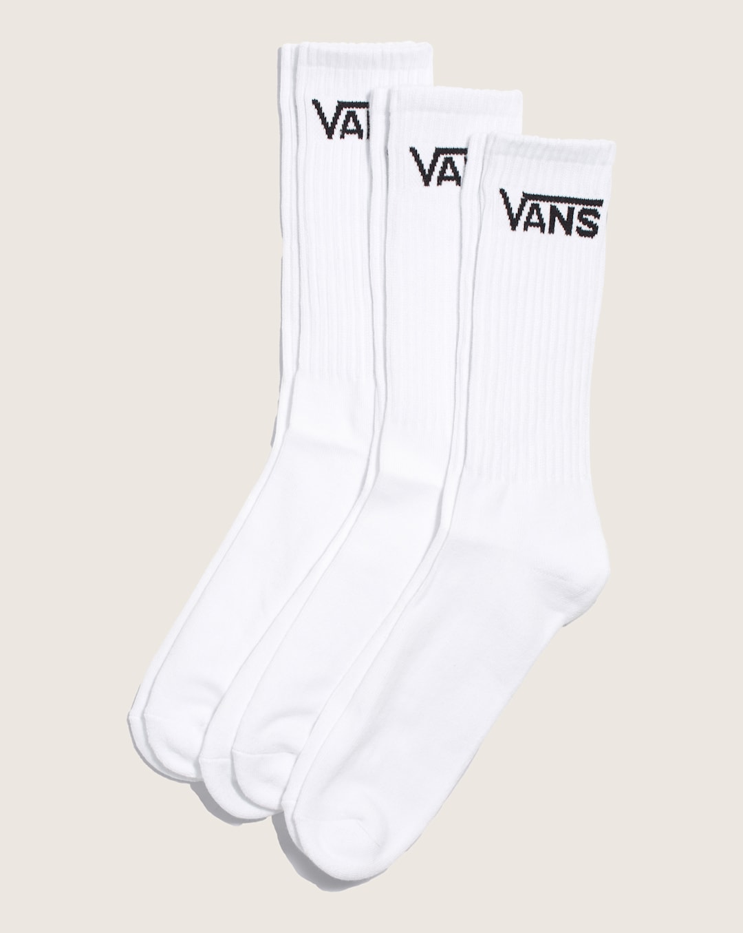 Kids Classic Crew Socks 3-Pack in White | Vans on sale
