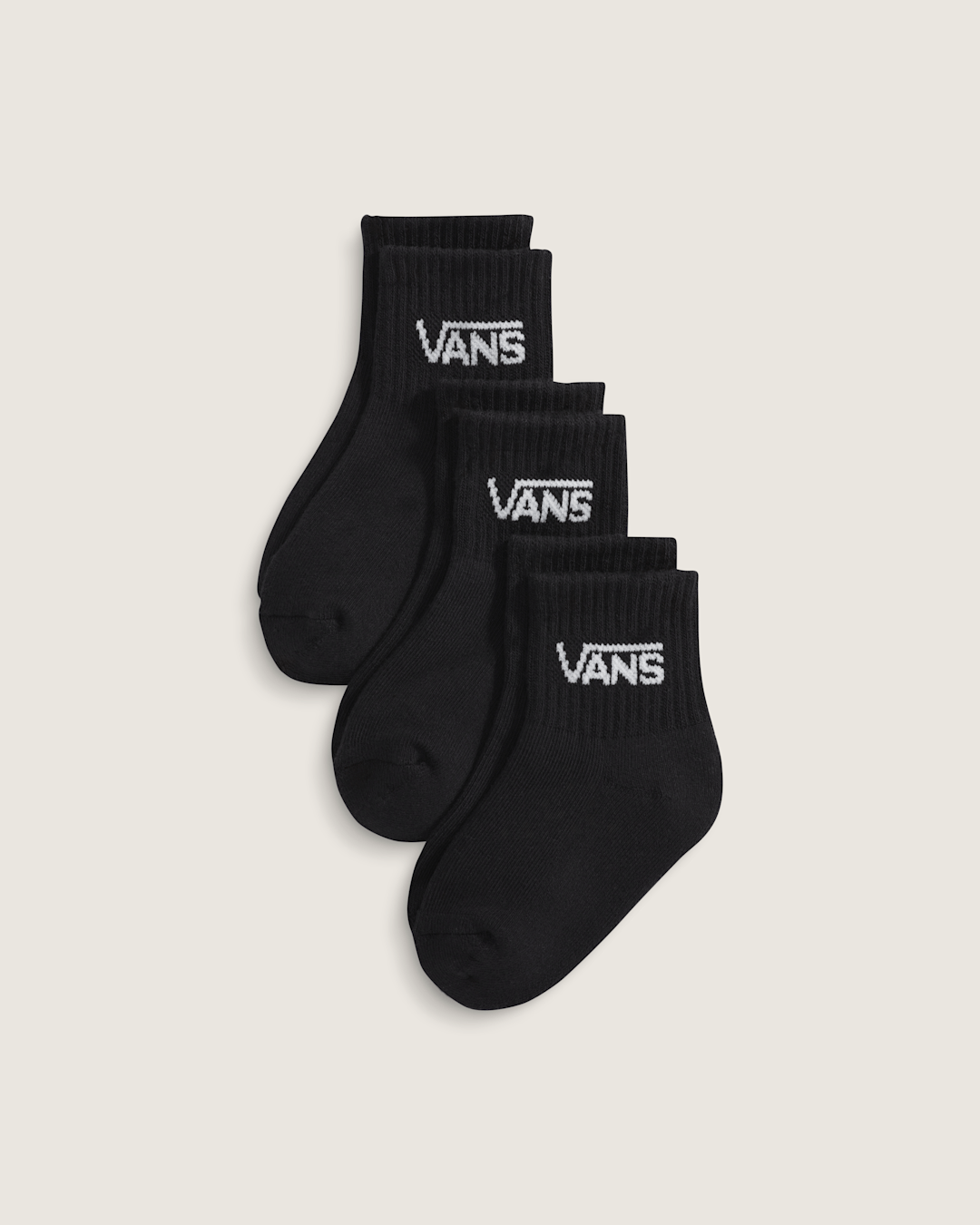 Kids Classic Crew Socks 3-Pack in Black | Vans online