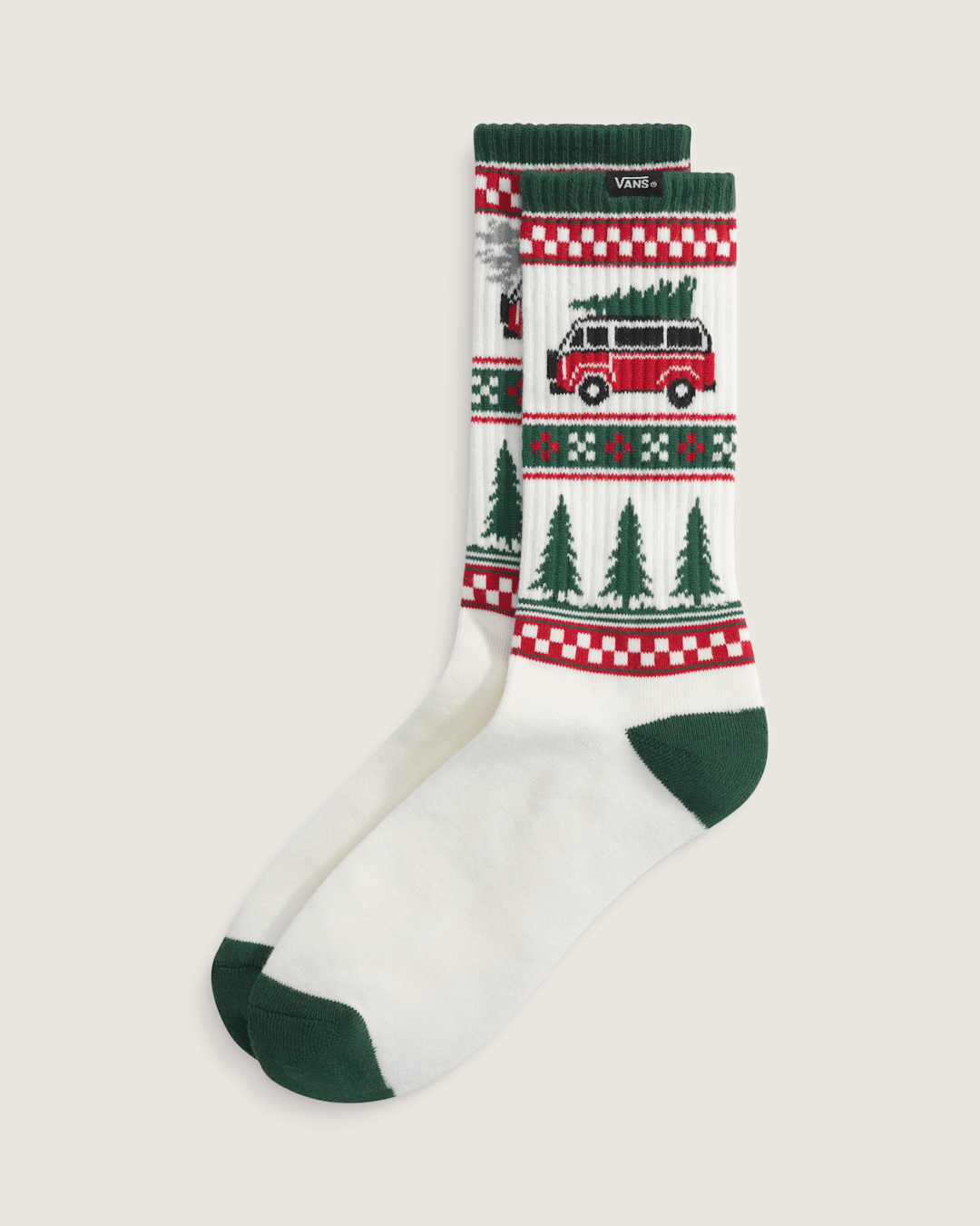 Winter Family Trip Crew Socks in Marshmallow White | Vans on sale