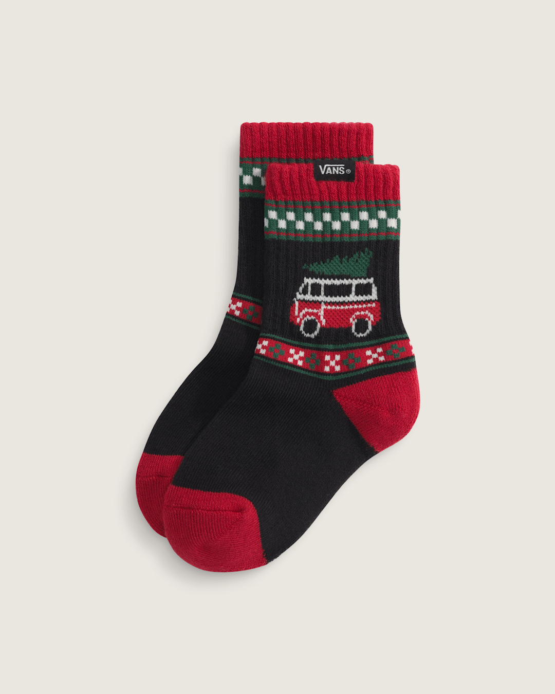 Toddler Winter Family Trip Crew Socks in Black | Vans discount
