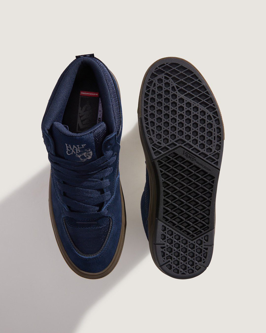 Skate Half Cab Wafflecup Shoe in Gum Navy Blue | Vans sale