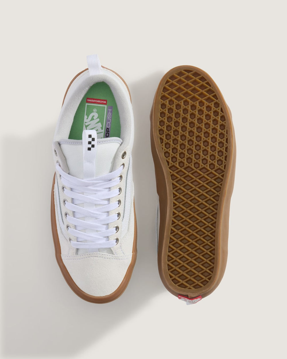 Skate Old Skool 36+ Gum Shoe in White | Vans sale