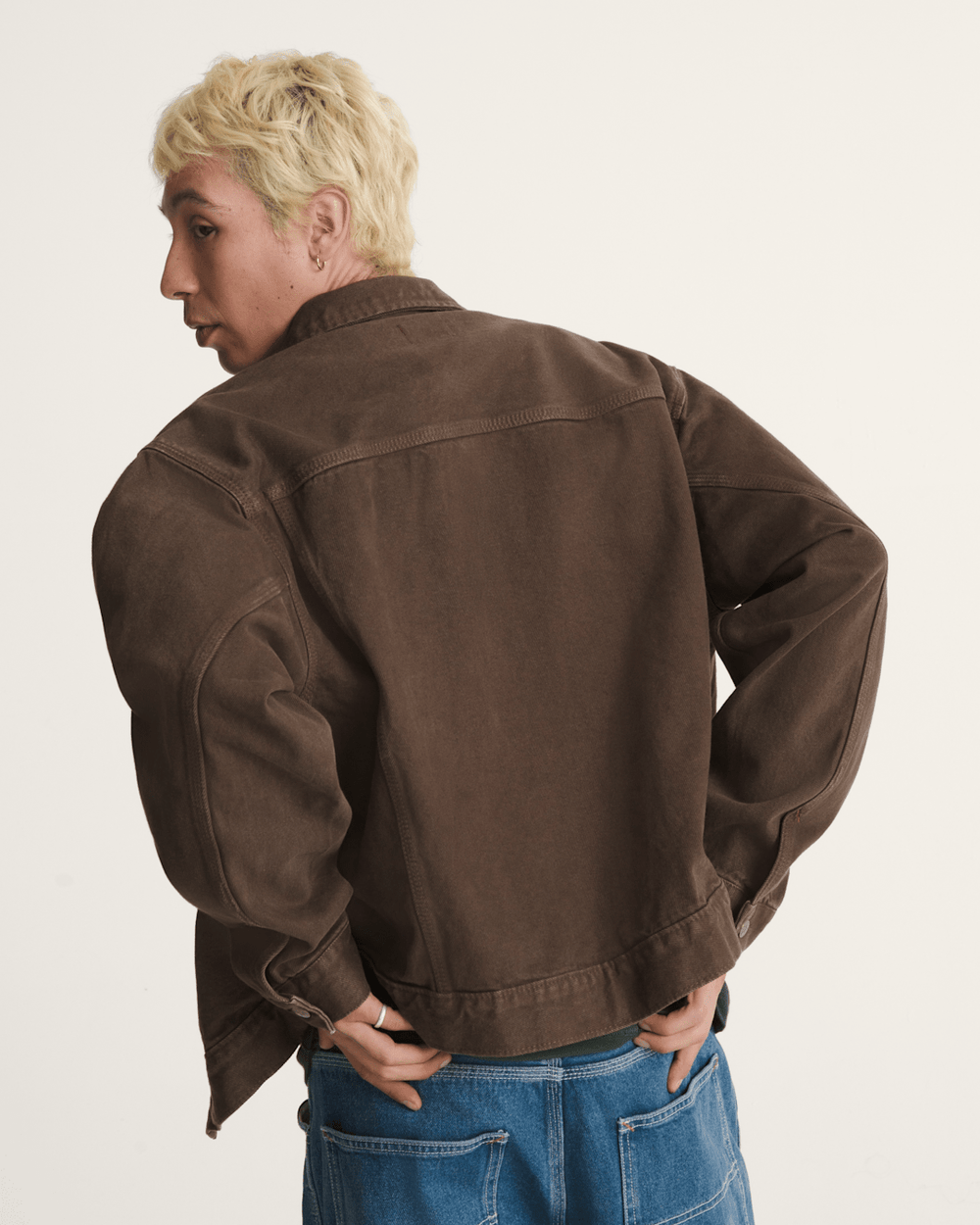 Skate Garage Denim Jacket in Coal Brown | Vans sale