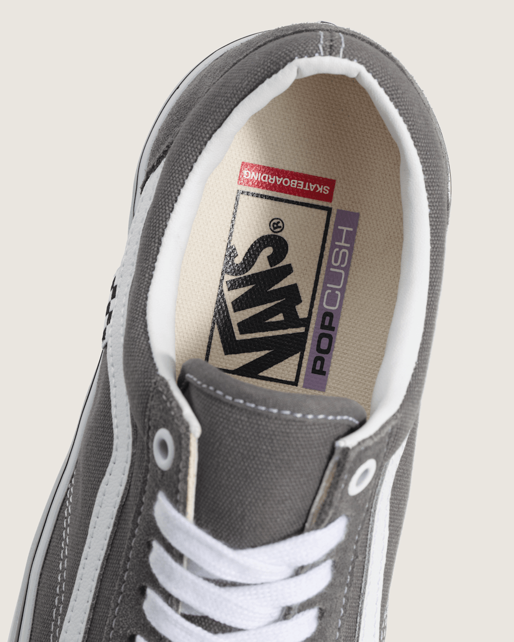 Skate Old Skool Shoe in Pewter Grey / White | Vans on sale