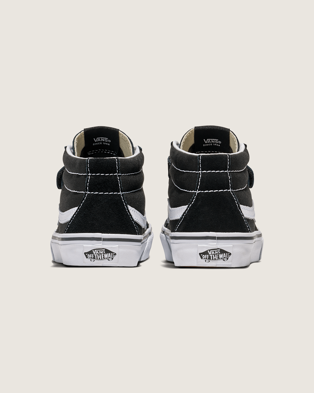 Big Kids Sk8-Mid V Shoe in Black / True White | Vans discount