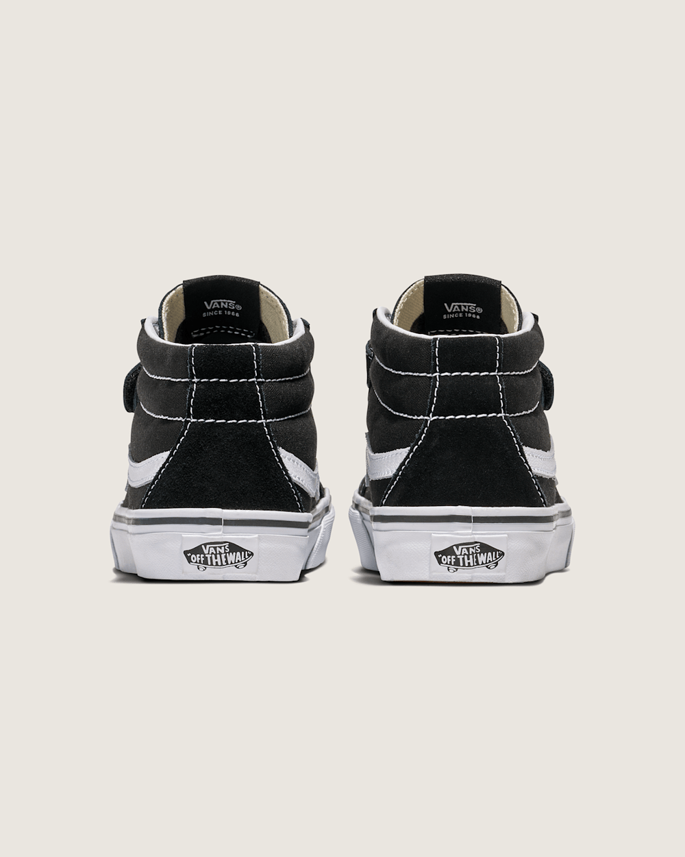 Big Kids Sk8-Mid V Shoe in Black / True White | Vans discount