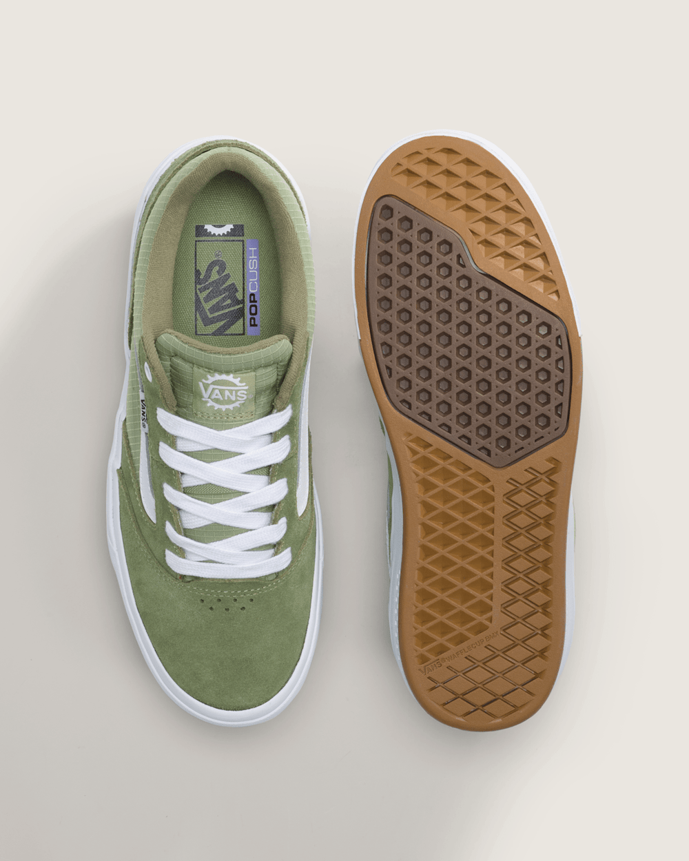BMX Proof Wafflecup Shoe in Olive Green / White | Vans discount