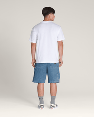 Drill Chore Loose Denim Shorts in Stone Wash Blue | Vans sale