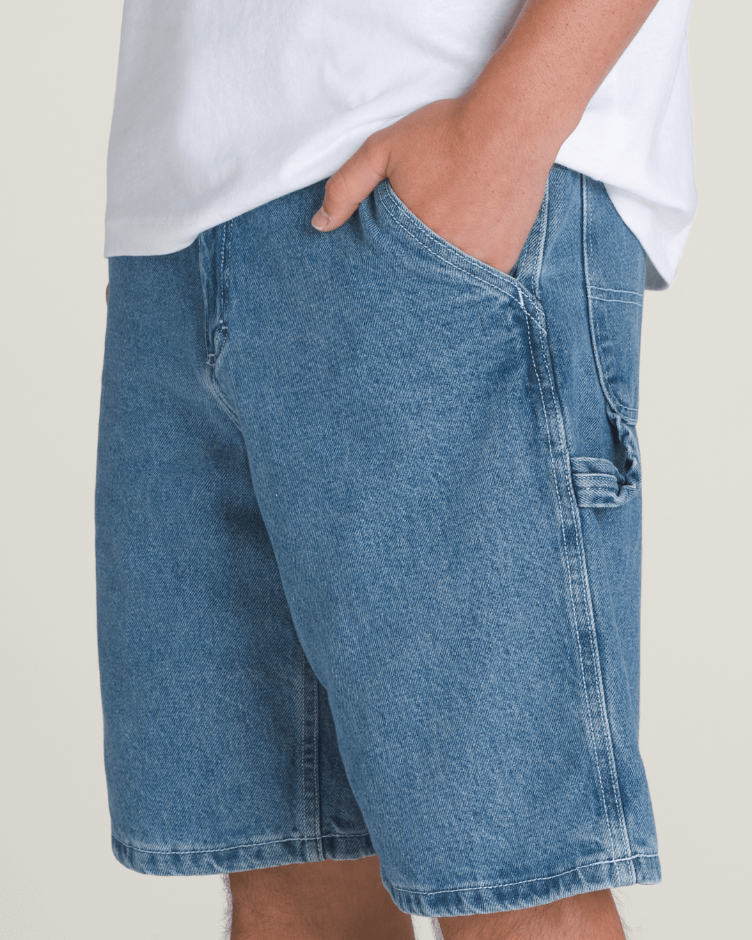 Drill Chore Loose Denim Shorts in Stone Wash Blue | Vans sale
