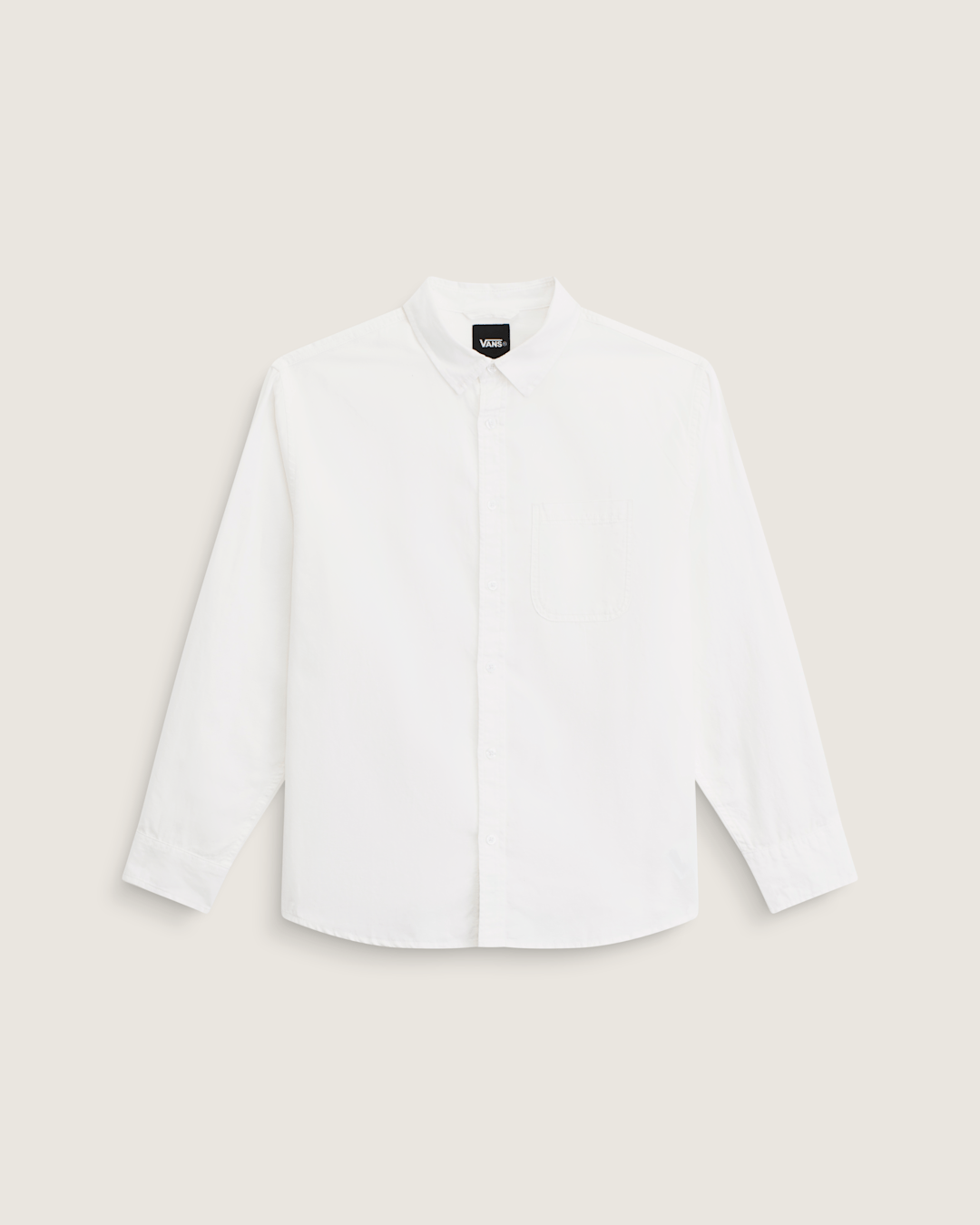 Lawson Solid Oxford Long Sheeve Shirt in White | Vans discount