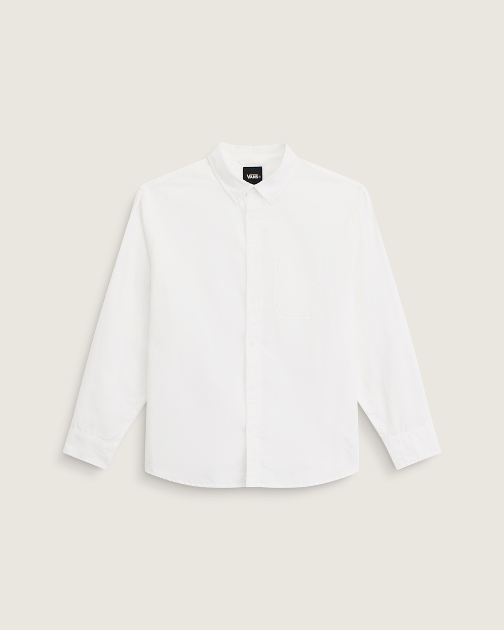 Lawson Solid Oxford Long Sheeve Shirt in White | Vans discount