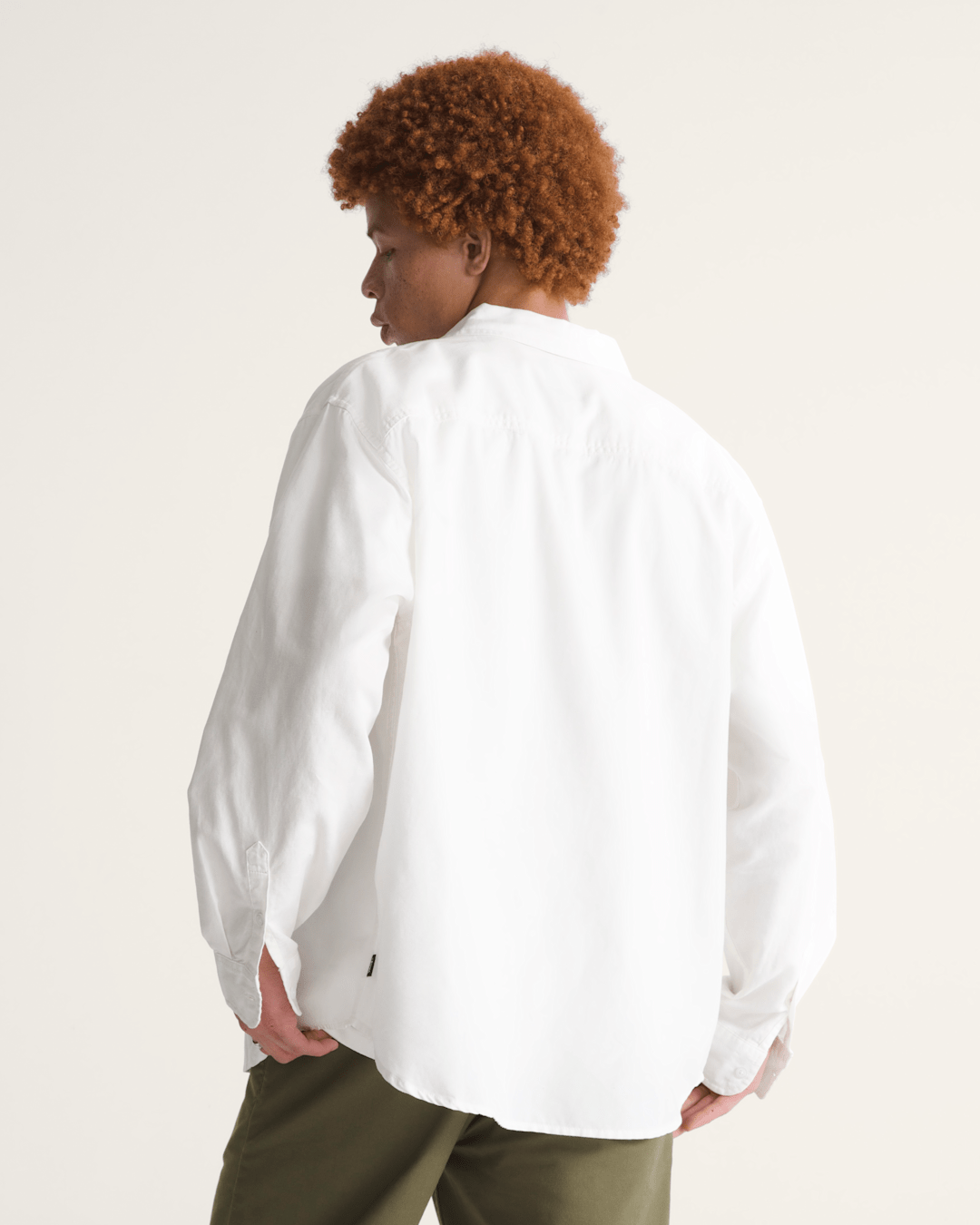 Lawson Solid Oxford Long Sheeve Shirt in White | Vans discount