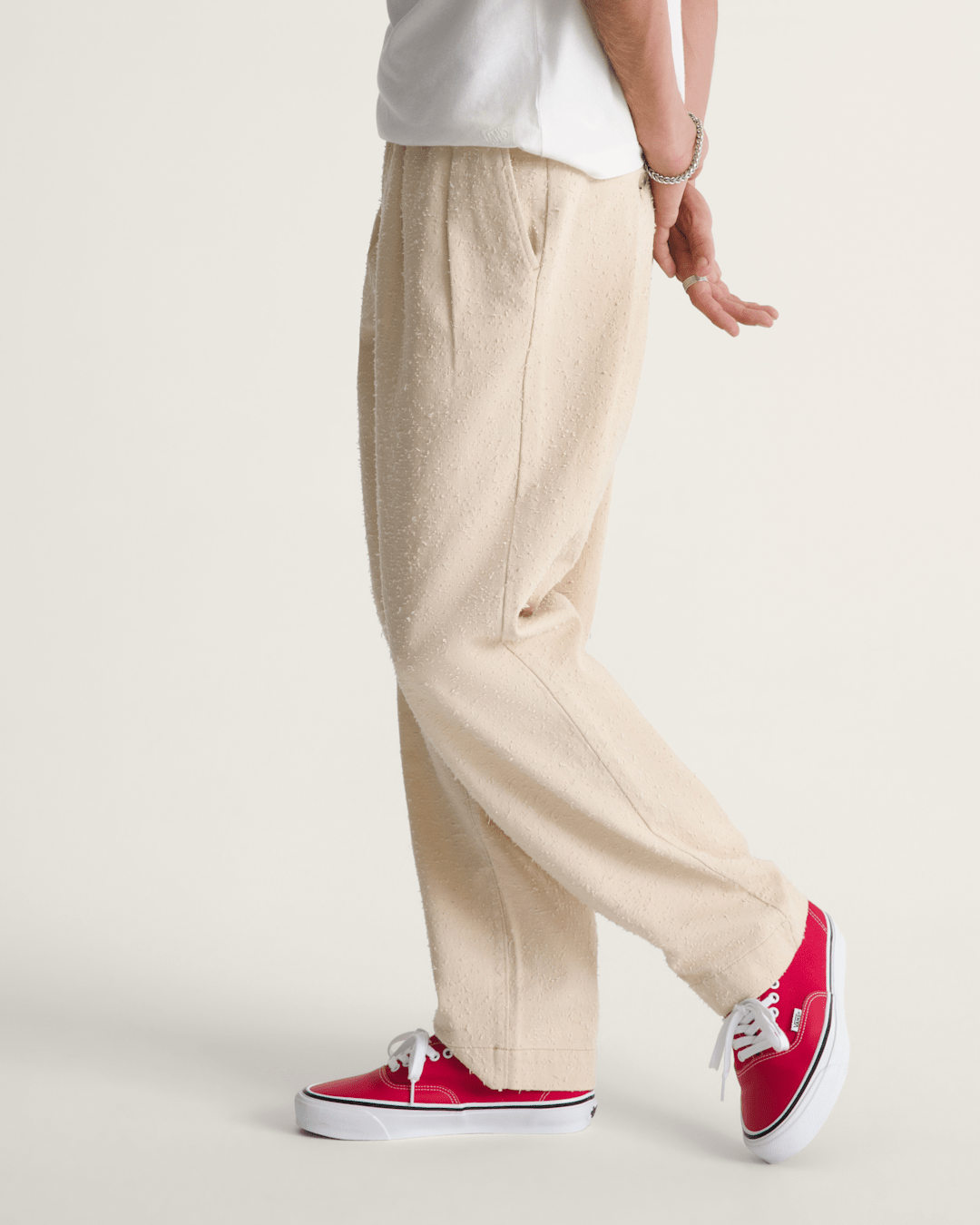 OTW by Vans Back Pleated Trousers in Creme Brulee Beige | Vans outlet