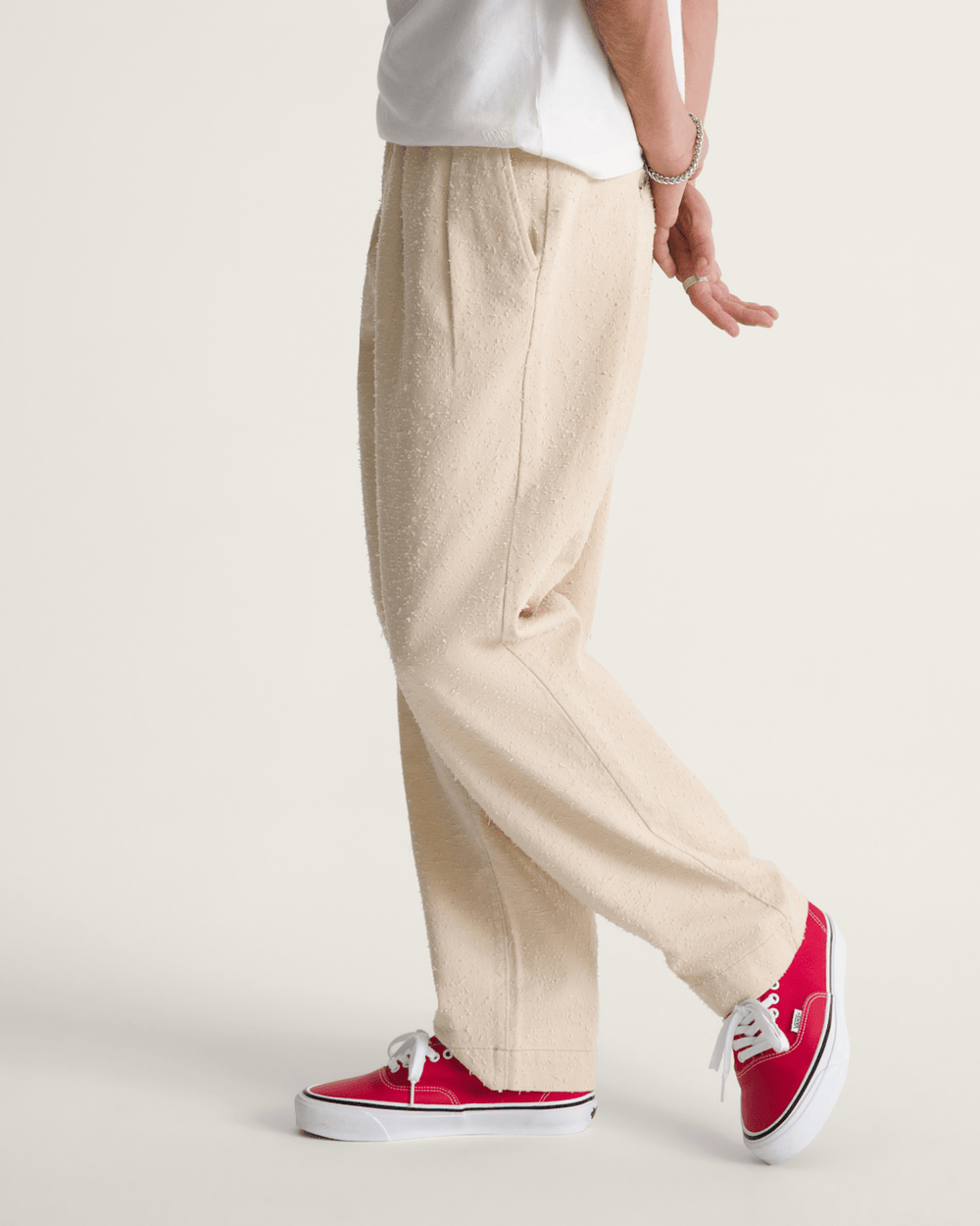 OTW by Vans Back Pleated Trousers in Creme Brulee Beige | Vans outlet