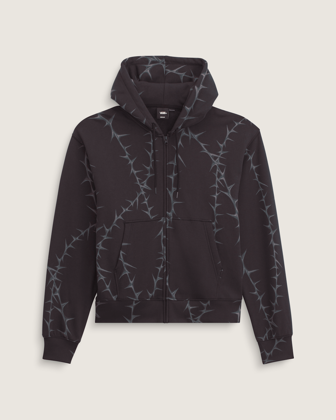 Prickler Patch Zip Hoodie in Black | Vans discount
