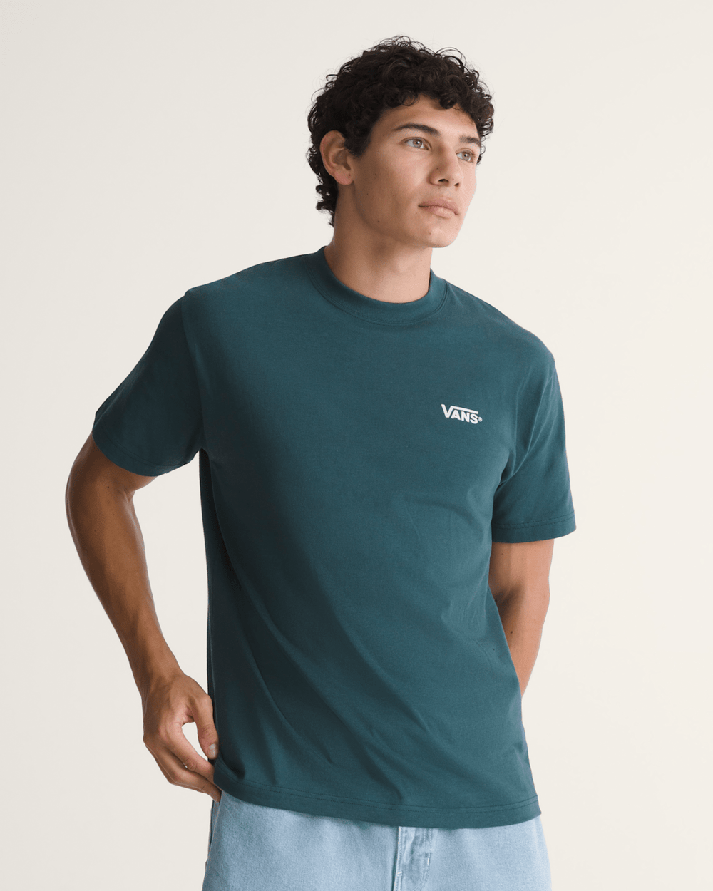 New Left Chest T-Shirt in Mossy Olive Green | Vans on sale