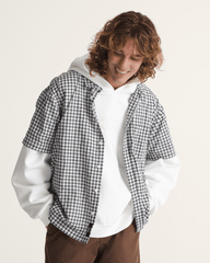 Larkspur Mini Plaid Shirt in White / Black | Vans outlet