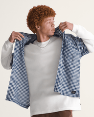 Larkspur Mini Plaid Shirt in Deep Indigo Blue | Vans sale