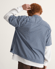 Larkspur Mini Plaid Shirt in Deep Indigo Blue | Vans sale