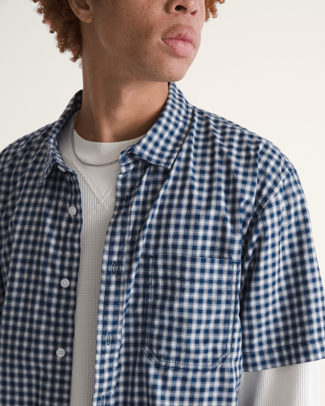 Larkspur Mini Plaid Shirt in Deep Indigo Blue | Vans sale