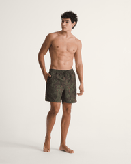 Primary II Elastic Printed Boardshorts in Obsidian Fern Green | Vans outlet