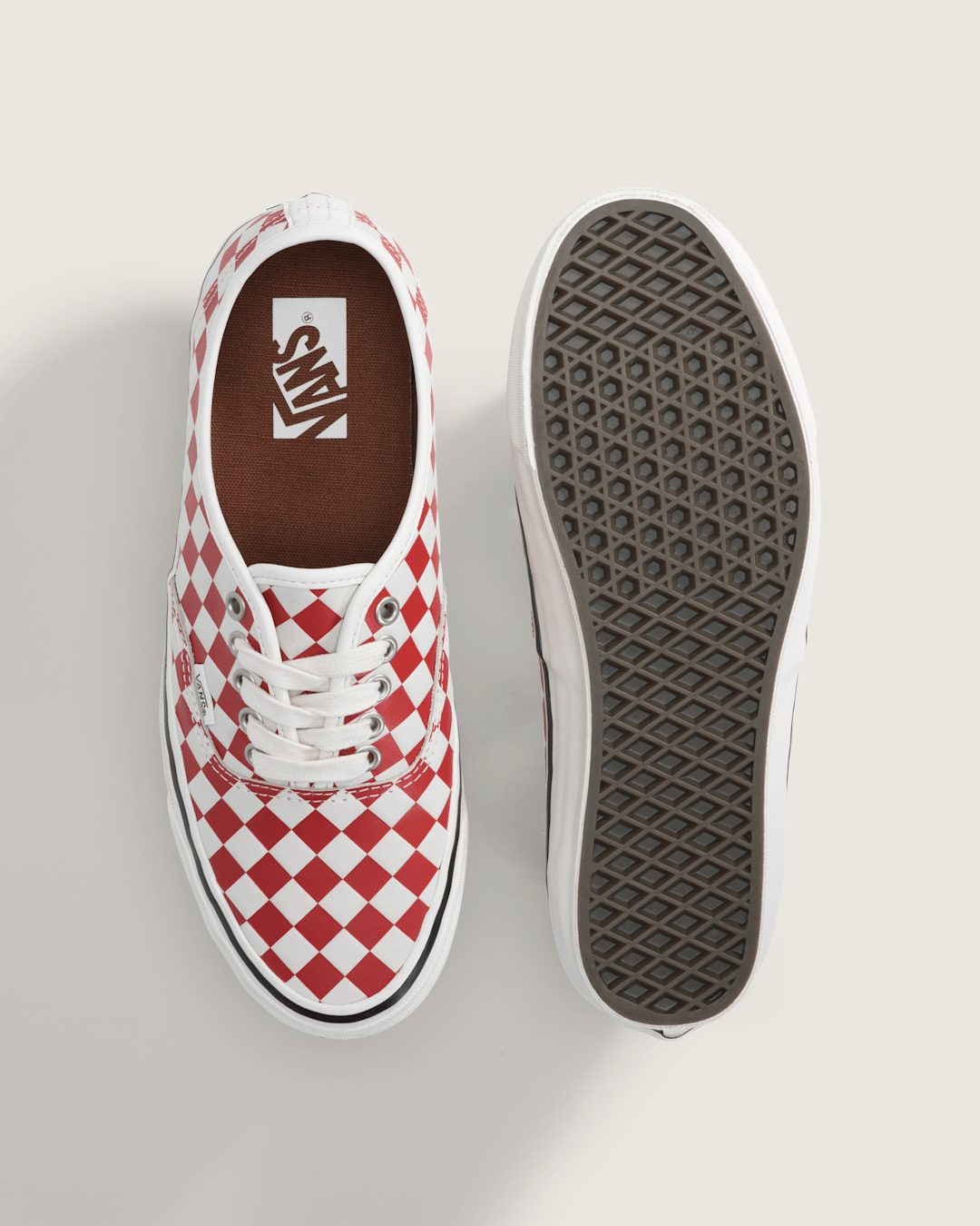 Premium Authentic Checkerboard Shoe in Checkerboard Red / Marshmallow White | Vans outlet